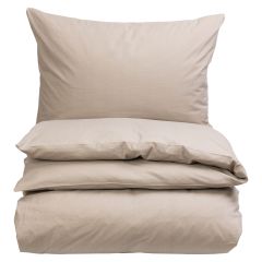 Sengesett bomull 140x200 stenvasket Beige