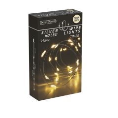 Ledlyslenke 40lys på sølvtråd Original