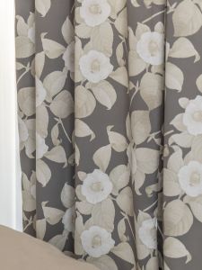 Gardin 130x160cm Blackout Flora Mørk beige