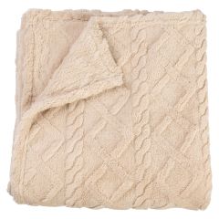 Fluffen pledd Beige