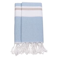 Badelaken Hammam Blå-beige