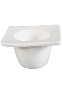 Living Round Eggeglass 4cm hvit