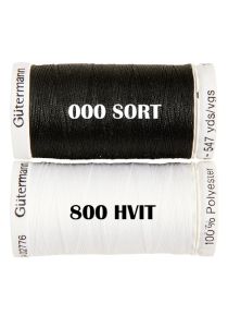 gutermann økonomi sytråd 500m 800-hvit
