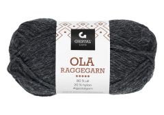 Gjestal Ola raggegarn garnnøste 710-koksgrå melert