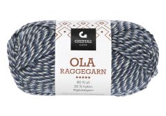 Gjestal Ola raggegarn garnnøste 712-mørk denim/denim/natur