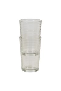 Vannglass 6pk rillet 10,5cm klar