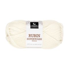 Gjestal Garn Rubin Superwash garnnøste 402-hvit