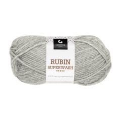 Gjestal Garn Rubin Superwash garnnøste 403-lys grå melert