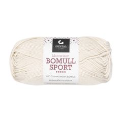 Bomull Sport garnnøste 300-naturhvit