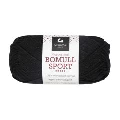 Bomull Sport garnnøste 301-sort