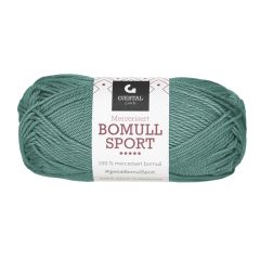 Bomull Sport 50gr garnnøste 386-Blågrønn