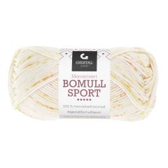 Bomull Sport 50gr garnnøste 394-gul/oransje print