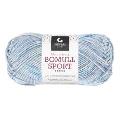 Bomull Sport 50gr garnnøste 396-turkis/lilla print