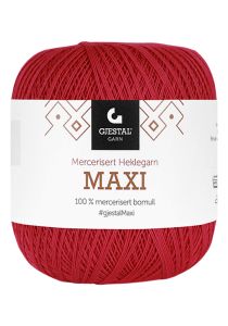 Gjestal Garn Heklegarn Maxi garnnøste 114-julerød