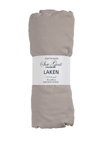 Etne formsydd satenglaken Beige