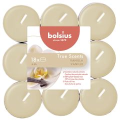 Bolsius telys med duft 4t 18pk vanilla.