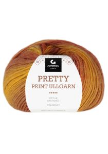 Gjestal Garn Pretty Print Ullgarn 100gr 501-gulfarget print