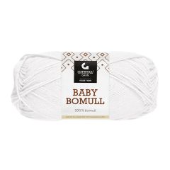 Baby bomull 50gr garnnøste 501-hvit