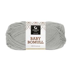 Baby bomull 50gr garnnøste 503-lys grå
