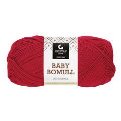 Baby bomull 50gr garnnøste 514-rød