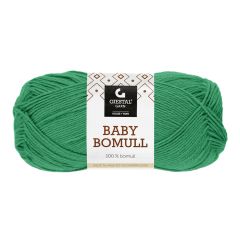 Baby bomull 50gr garnnøste 518-skarp grønn