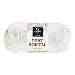 Baby bomull 50gr garnnøste 521-pastell print