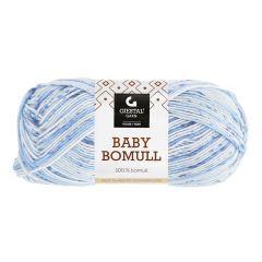 Baby bomull 50gr garnnøste 522-blå print