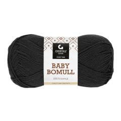 Baby bomull 50gr garnnøste 524-Svart