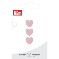 Knapper hjerte 3pk fersken