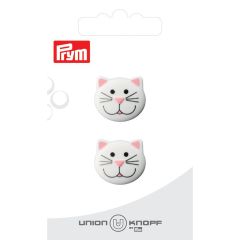 Knapper katt 2pk hvit