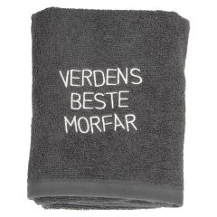 Håndkle med tekst grå morfar.