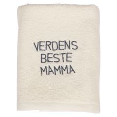 Håndkle med tekst offw mamma.