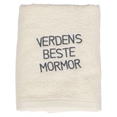 Håndkle med tekst offw mormo.