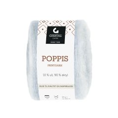 Poppis 50gr garnnøste Lys grå-Lys blå gradert