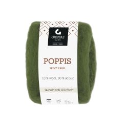 Poppis 50gr garnnøste Armygrønn