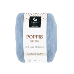 Poppis 50gr garnnøste Himmelblå