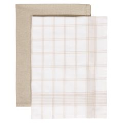 Kjøkkenhåndkle Olava 2pk Beige