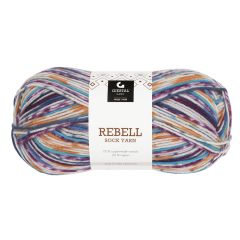 Rebell 100gr garnnøste 9404-oransje/rød print