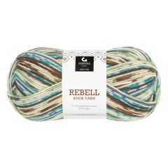 Rebell 100gr garnnøste 9408-brun/grønn print