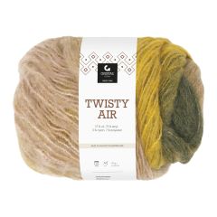 Twisty Air 150gr garnnøste Gronn-Gul