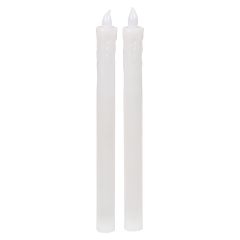 Ledlys med fjernkontroll Kriss 2pk Hvit..