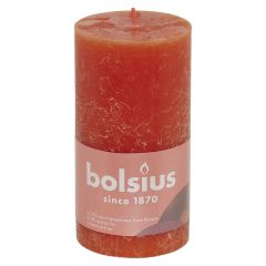 Bolsius Substainable kubbelys 13cm oransje.