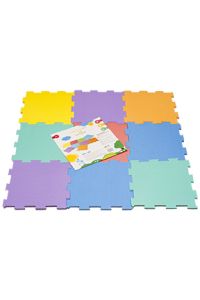 Happy Baby myk puslematte 9stk 30x30cm flerfarget