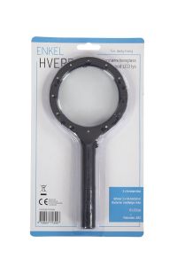 Enkel Hverdag forstørrelsesglass med LED-lys sort