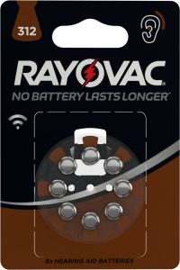 Rayovac Batteri for høreapparat V312 PR41 8 stk v312 pr41