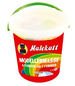 Malekatt modellermasse i bøtte original