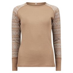 Safa Top, Jaquard på armene Beige