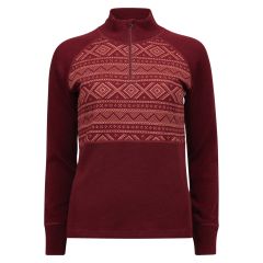 Safa Polo, m/glidelås, jaquard Rust