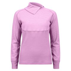 Safa Polo m/glidelås, Jaquard Rosa-hvit