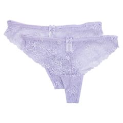Amanda string truse ensfarget  2 pk Lilla